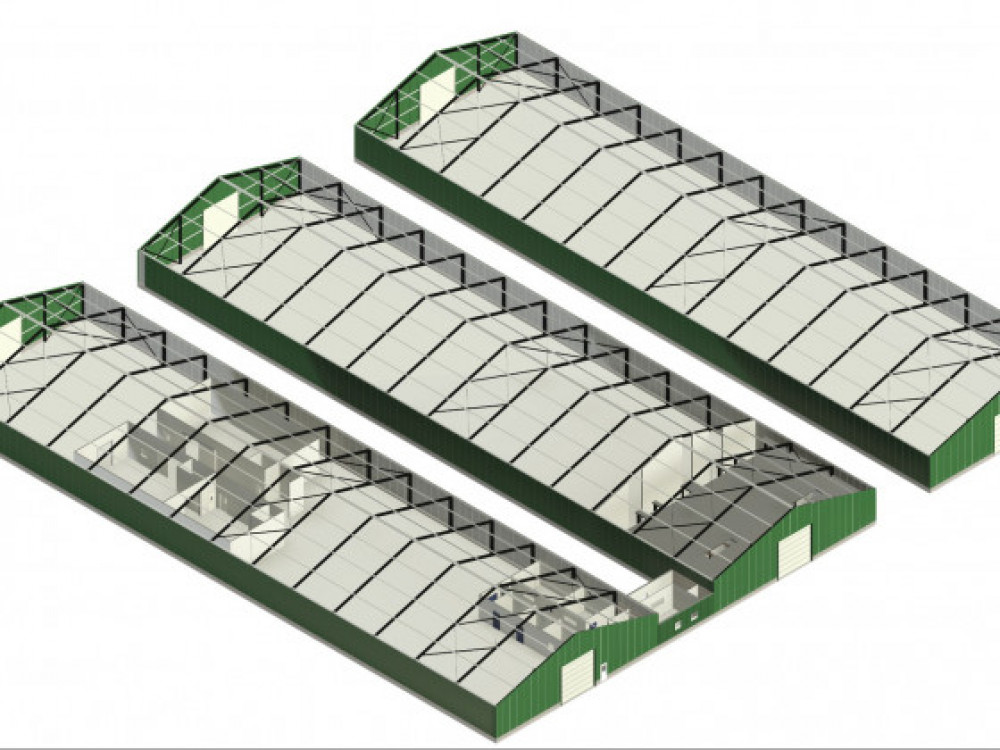 Revision drawings at an insect processing plant